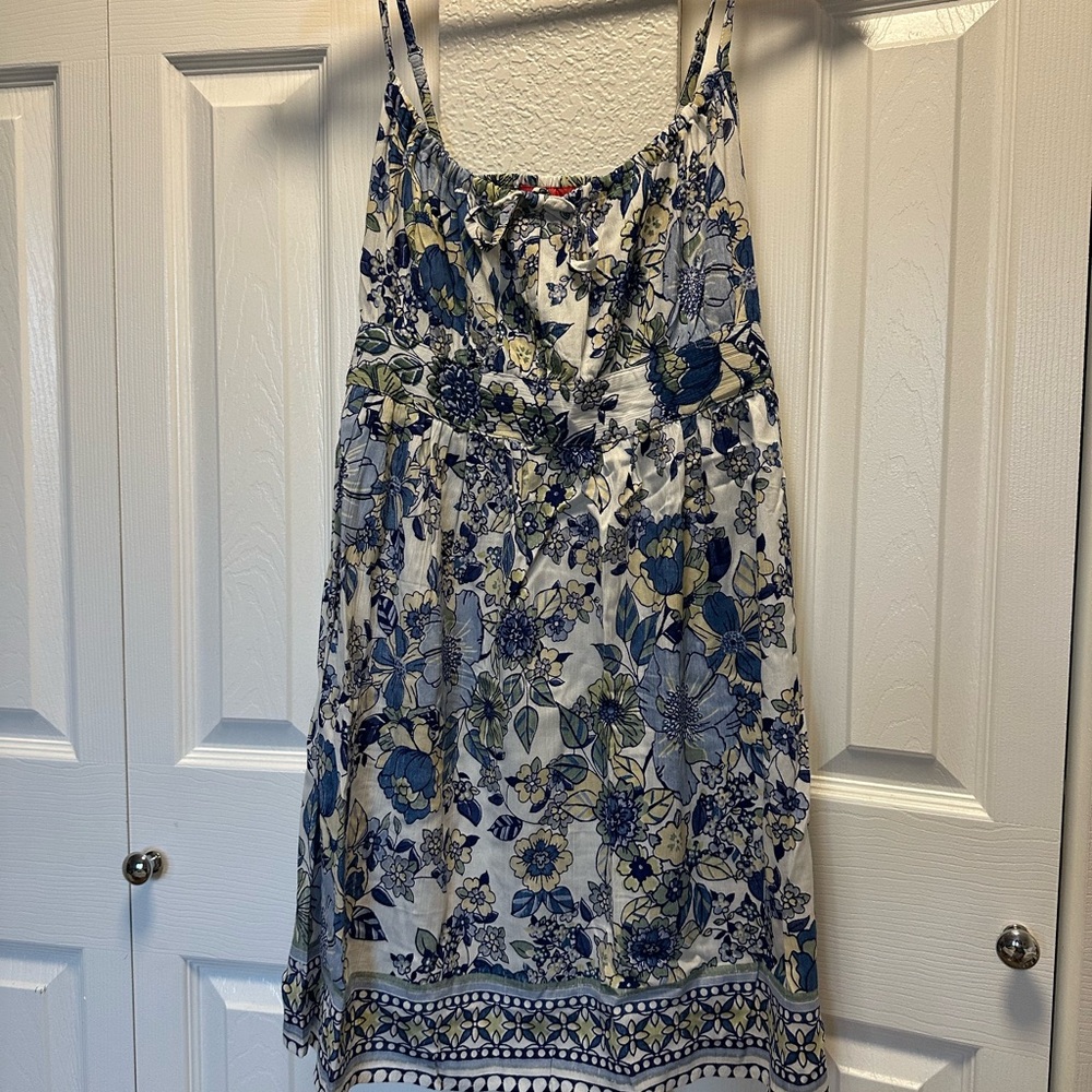 Angie Floral Blue and White Sundress